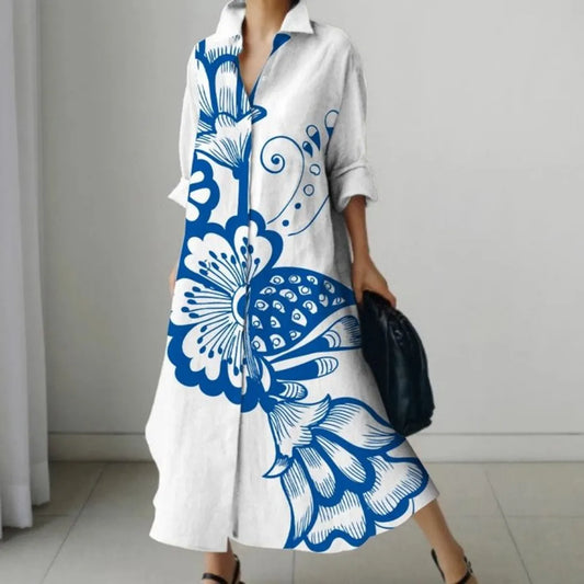 Adula Printed Shirt Dress