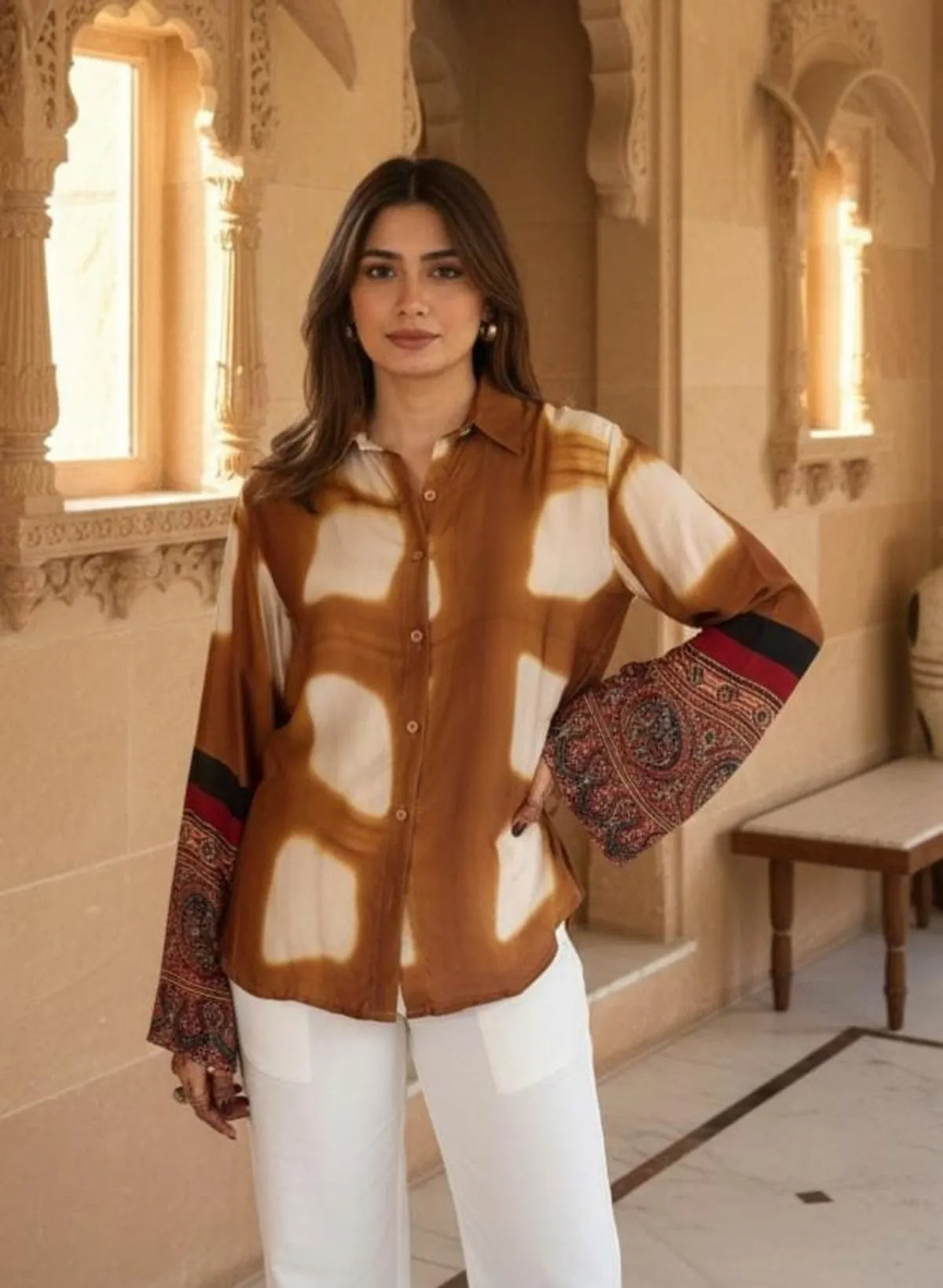 Ajrakh Shibori Shirt With Pant