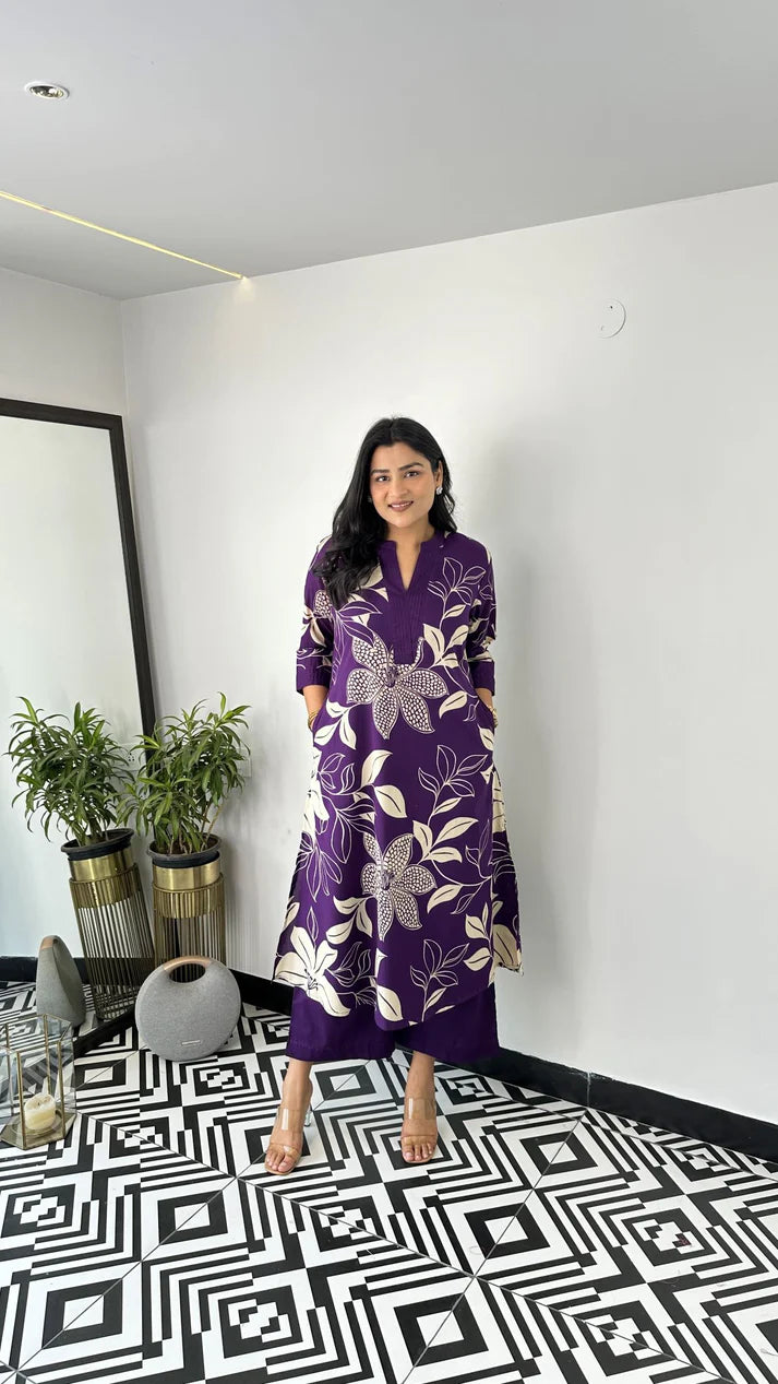 Aster Purple Kurta Pants