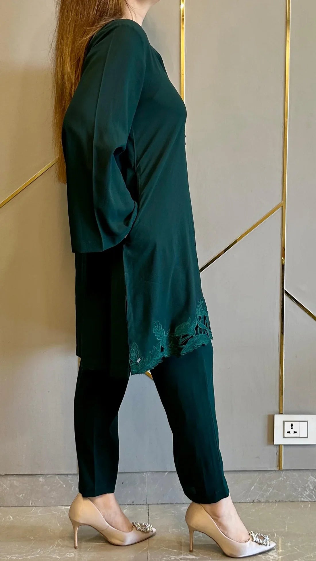 Forest Green Zoya Co-ord Set