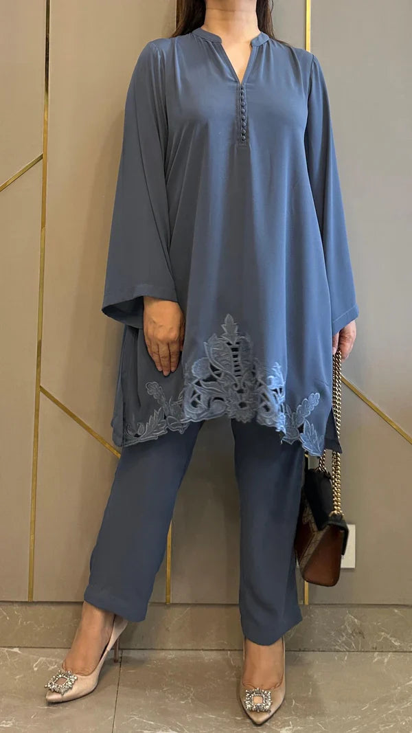 Blue Zoya Co-ord Set