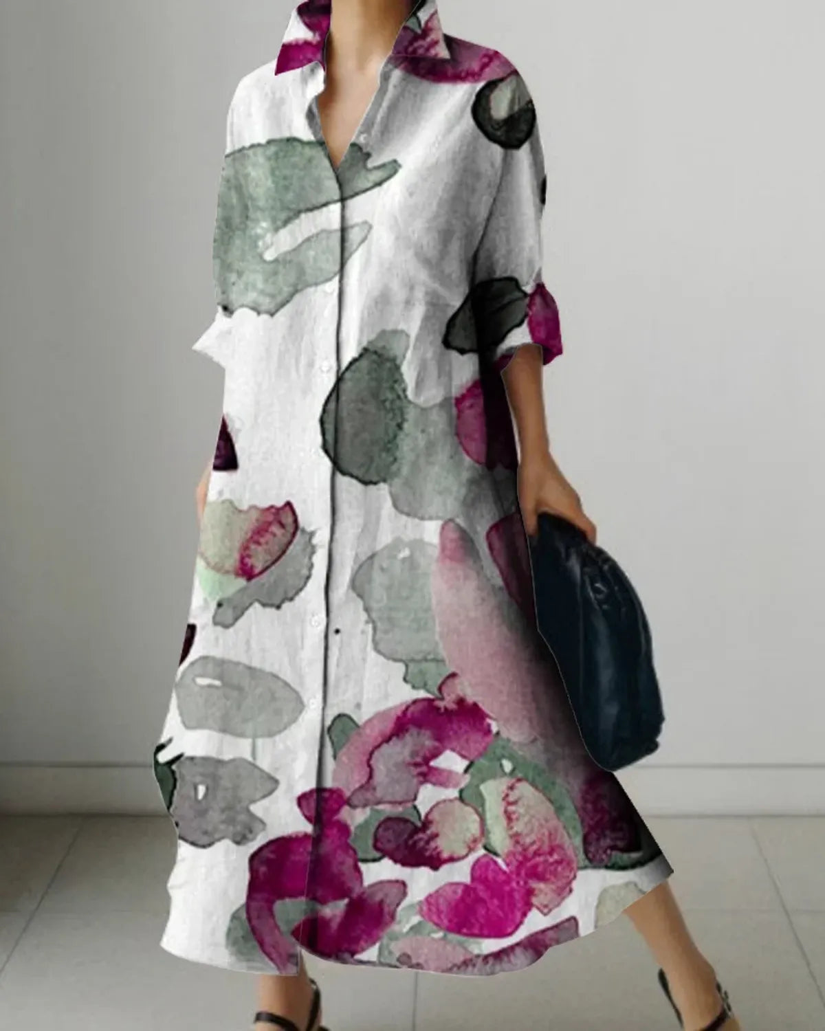 Sacred Printed Shirt Dress