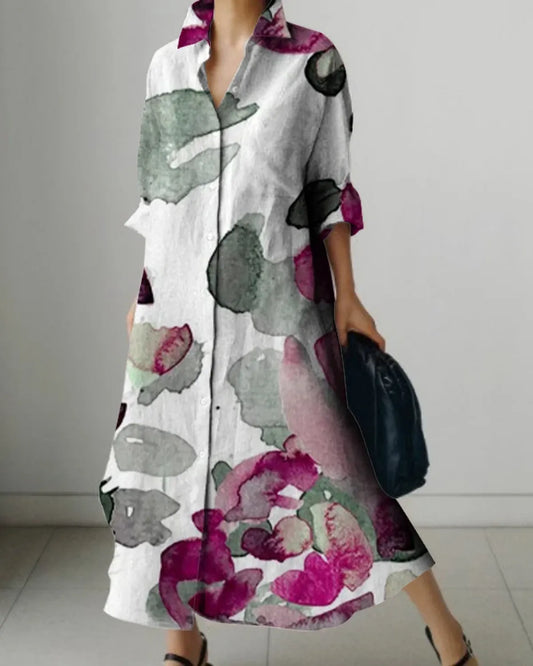 Sacred Printed Shirt Dress