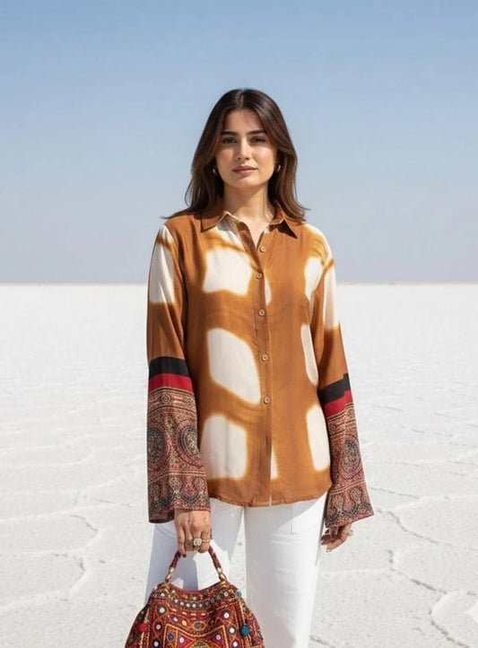 Ajrakh Shibori Shirt With Pant