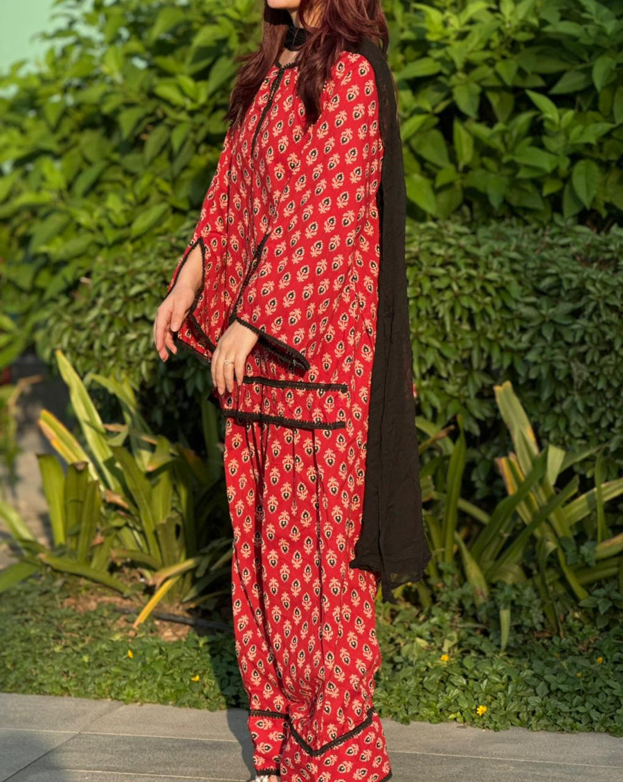 Gulnaar Handblock Farshi kurta set