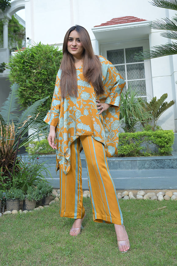 Tangerine Floral Co-ord Set