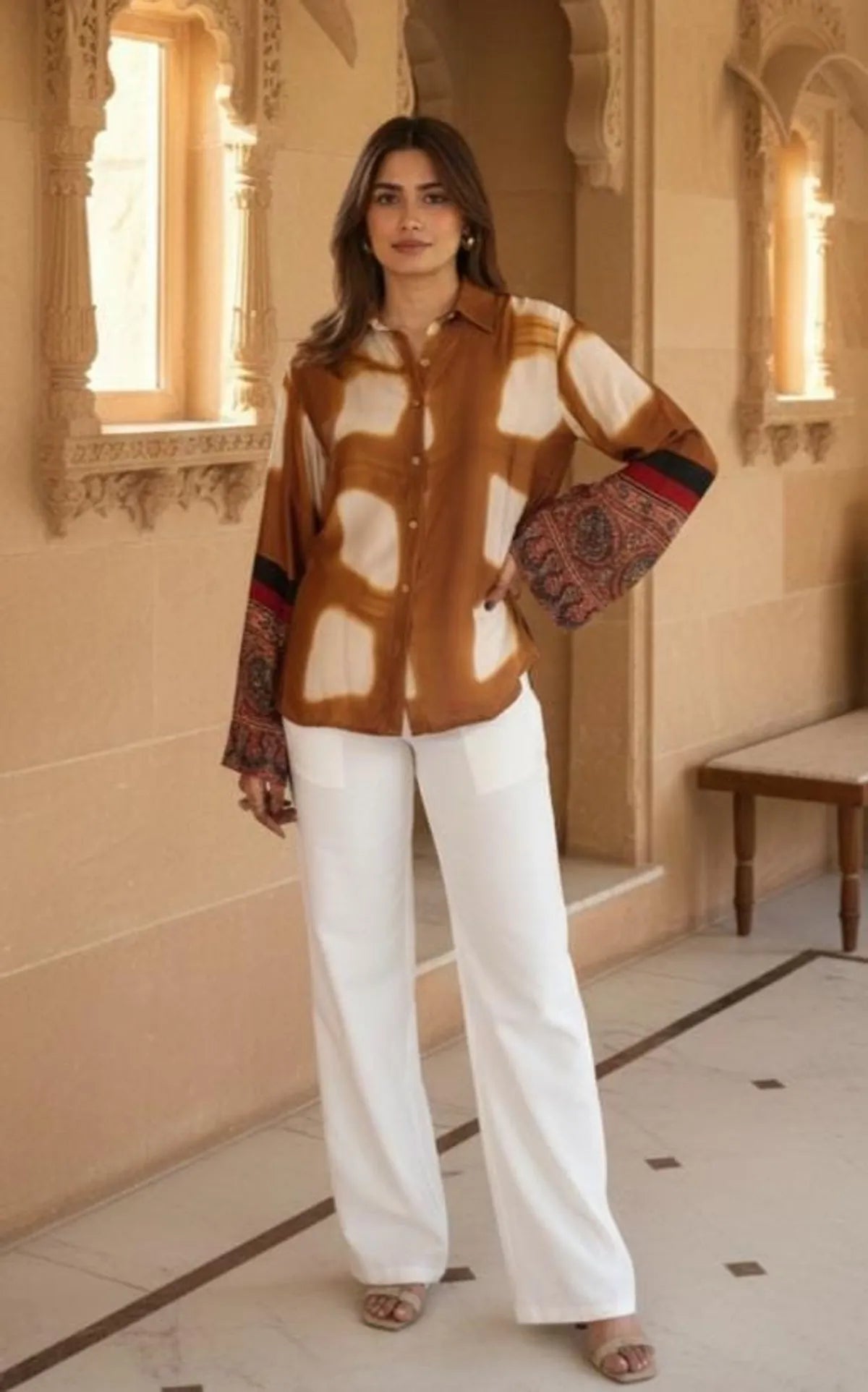 Ajrakh Shibori Shirt With Pant