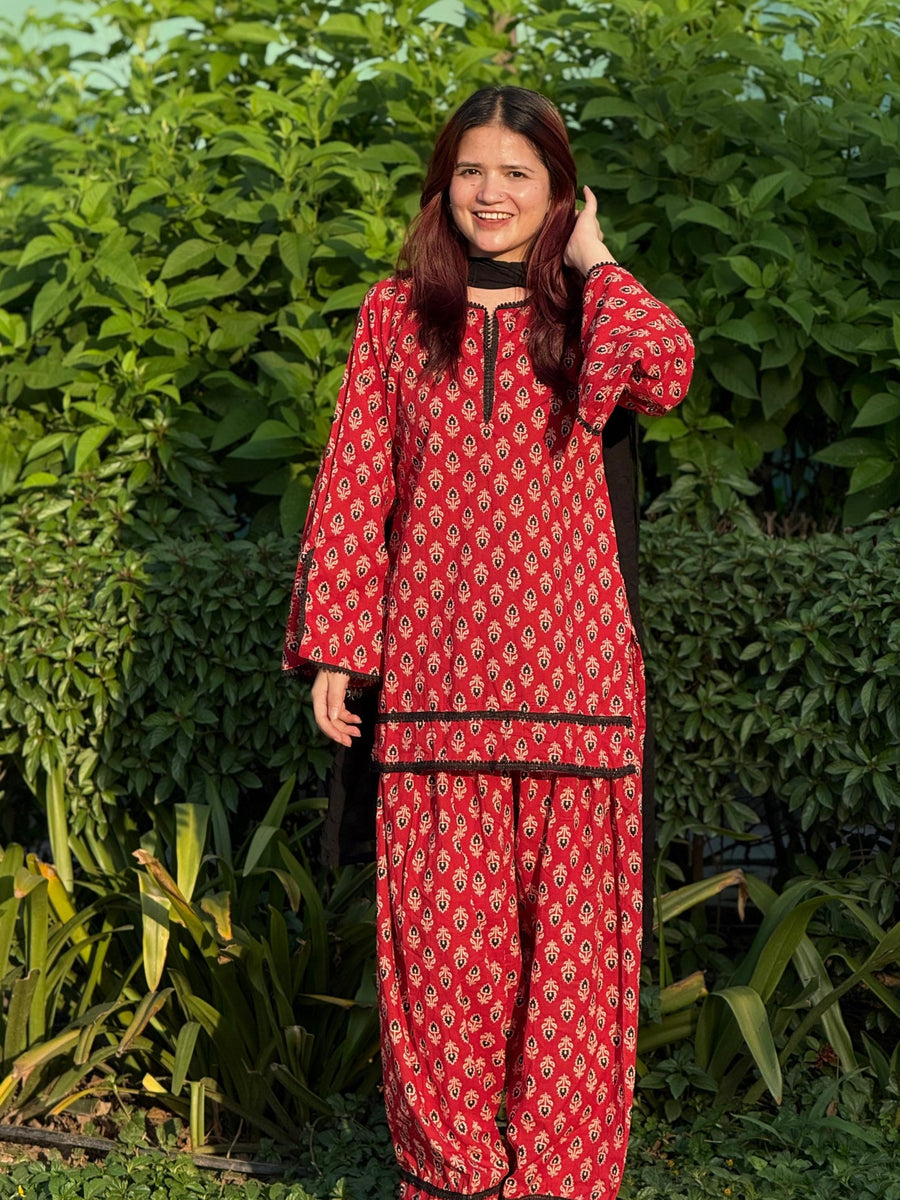 Gulnaar Handblock Farshi kurta set