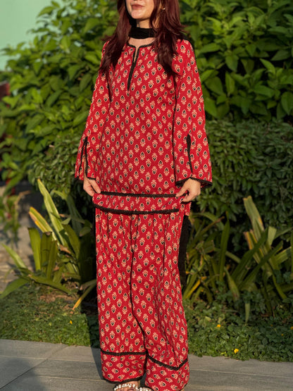 Gulnaar Handblock Farshi kurta set