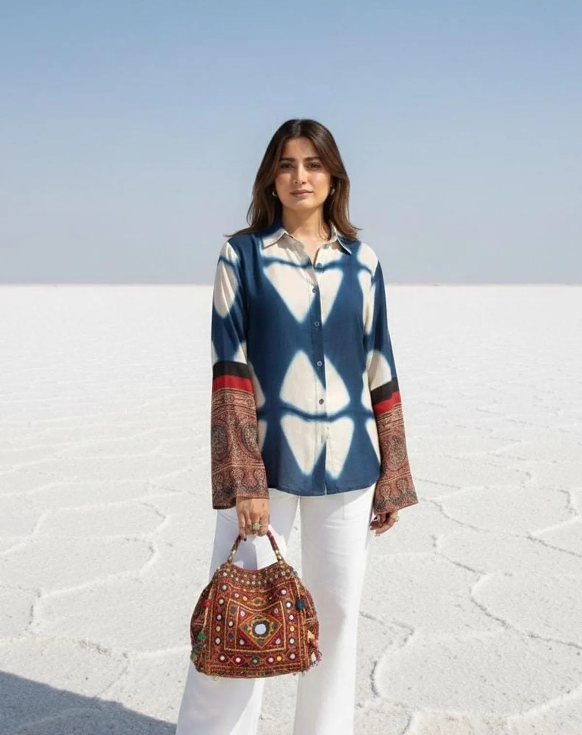 Ajrakh Shibori Shirt With Pant