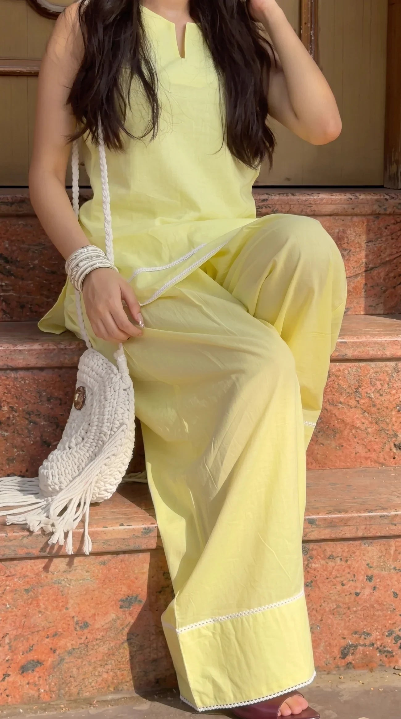 Butter Yellow Farshi Salwar Suit