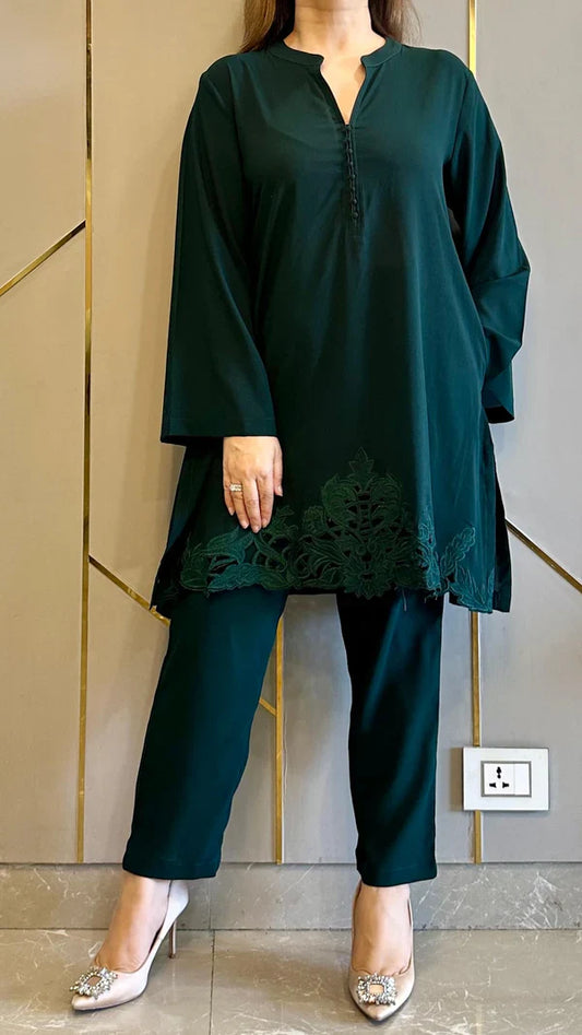 Forest Green Zoya Co-ord Set