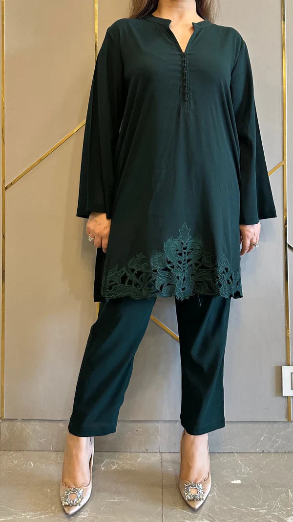 Forest Green Zoya Co-ord Set