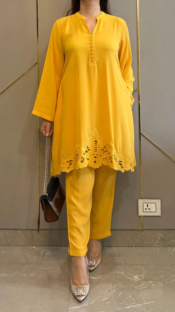 Yellow Zoya Co-ord Set