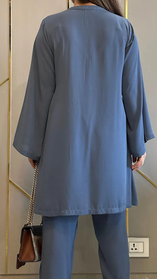 Blue Zoya Co-ord Set