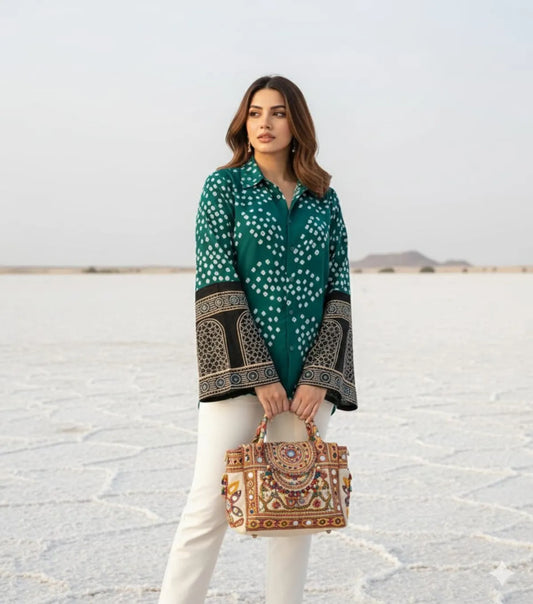 Bandhani Rabari Heritage Shirt With Pant