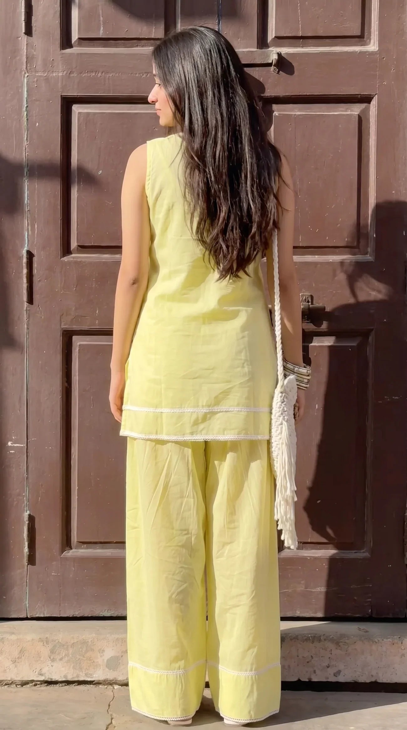 Butter Yellow Farshi Salwar Suit
