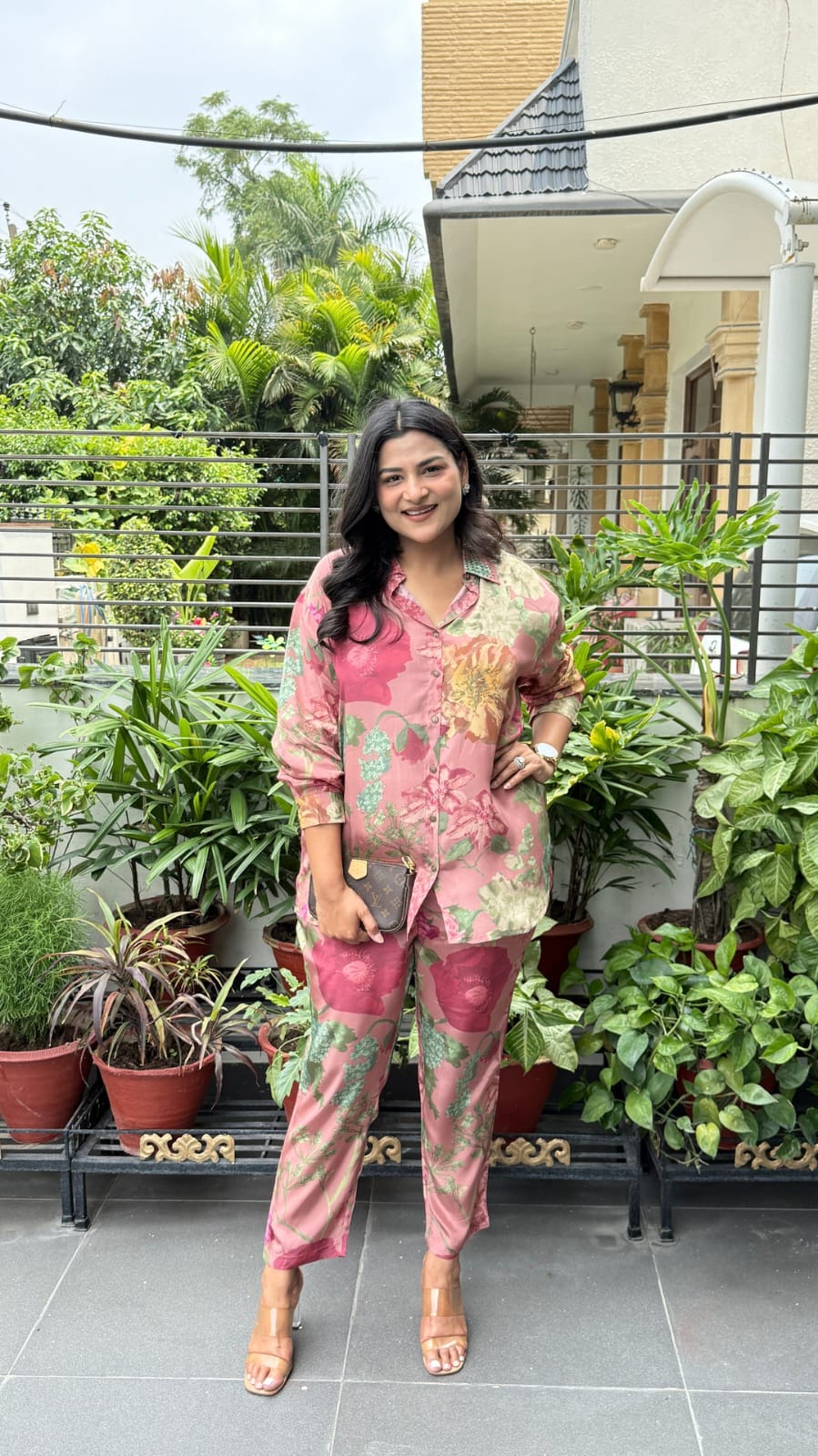 Dusty Pink Crepe Cord set