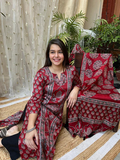 Reena Modal Silk Kurta Duppata Set