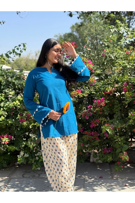 Neel Pushp Farshi Salwar Set
