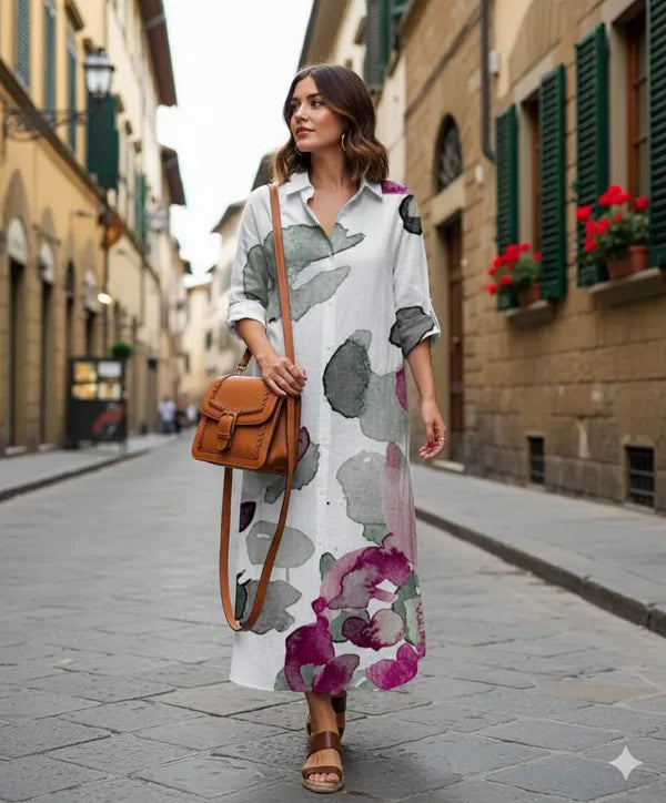 Sacred Printed Shirt Dress