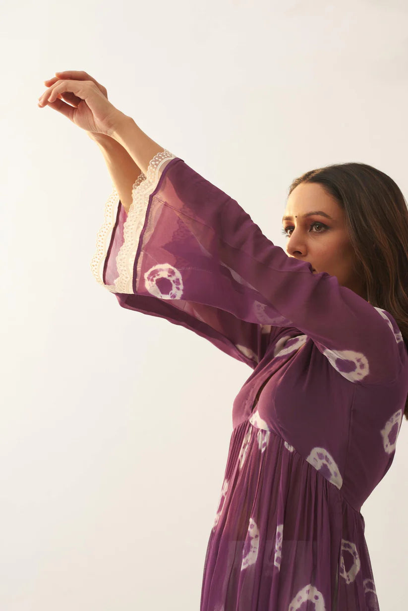 Pearl Mauve Georgette Kurta for Women
